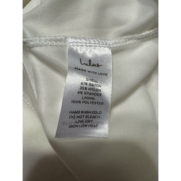 Lulus Sheath Dress M White Backless Stretch Sleeveless LWD NEW - Picture 12 of 12